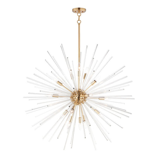 Maxim Lighting Polaris Pendant, Satin Brass/Clear