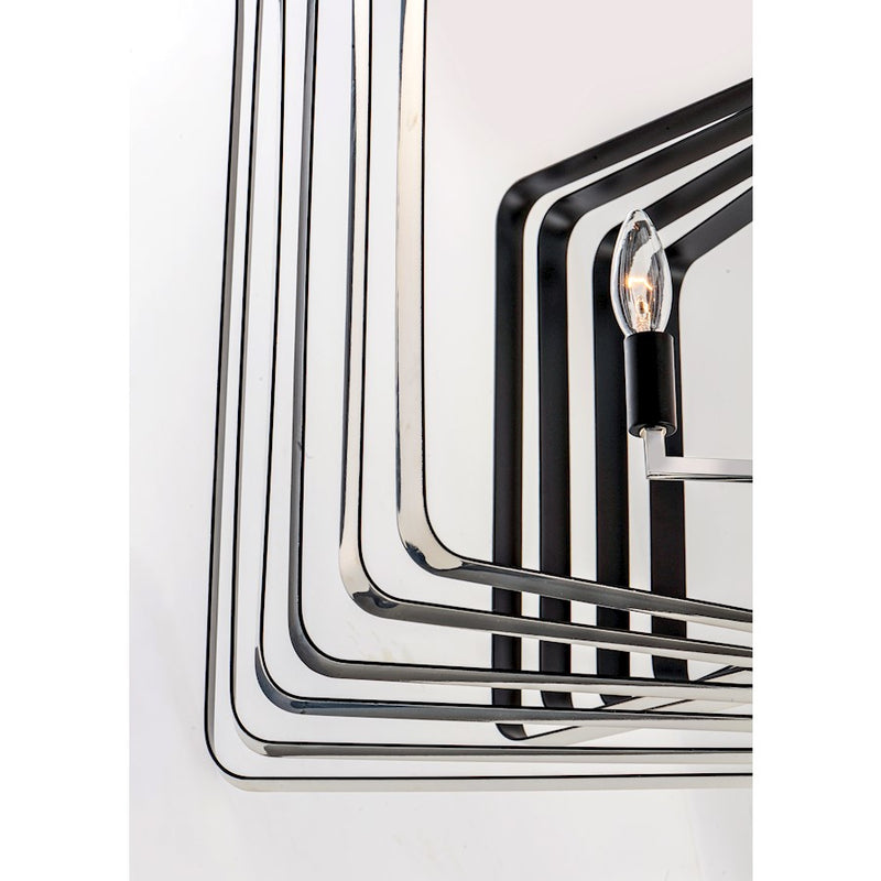 Maxim Lighting Radial 5-Light Chandelier, Polished Nickel/Black
