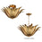 Maxim Lighting Firenze 3 Light 12.75" Semi-Flush Mount, Gold Leaf