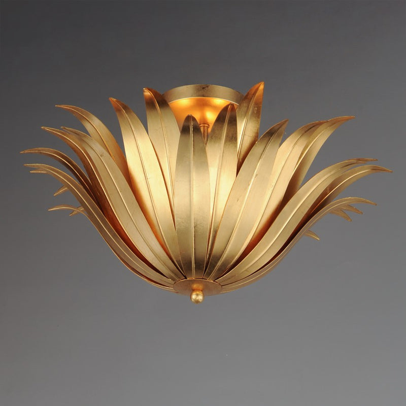 Maxim Lighting Firenze 3 Light 12.75" Semi-Flush Mount, Gold Leaf
