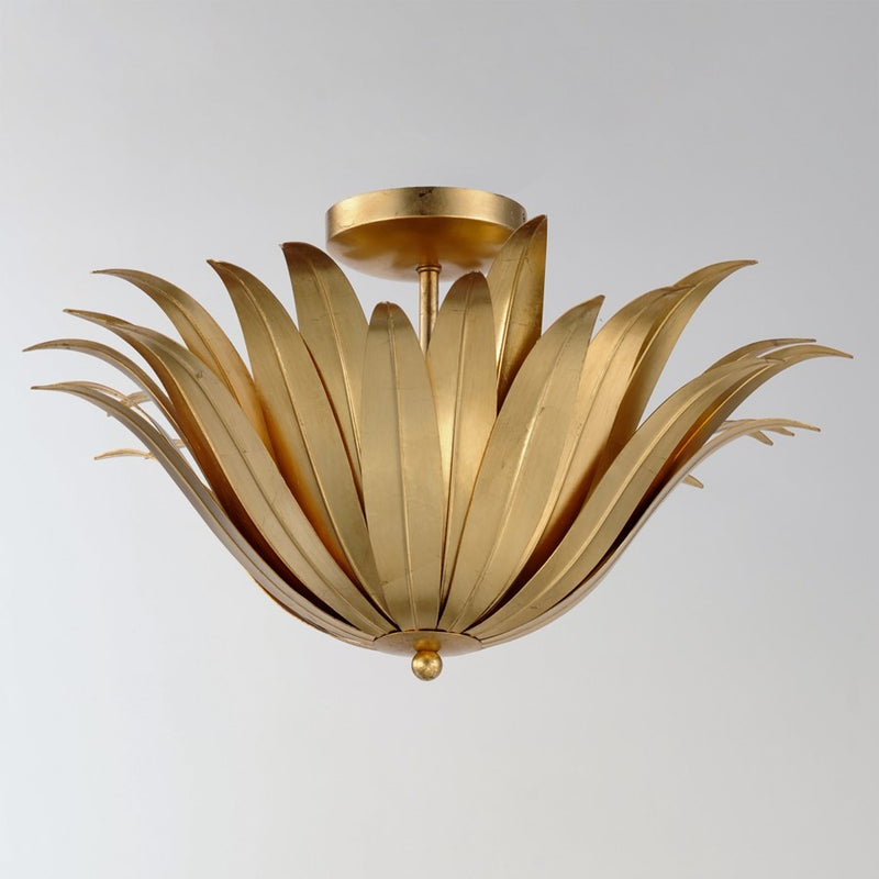 Maxim Lighting Firenze 3 Light 12.75" Semi-Flush Mount, Gold Leaf