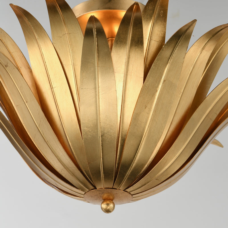 Maxim Lighting Firenze 3 Light 12.75" Semi-Flush Mount, Gold Leaf