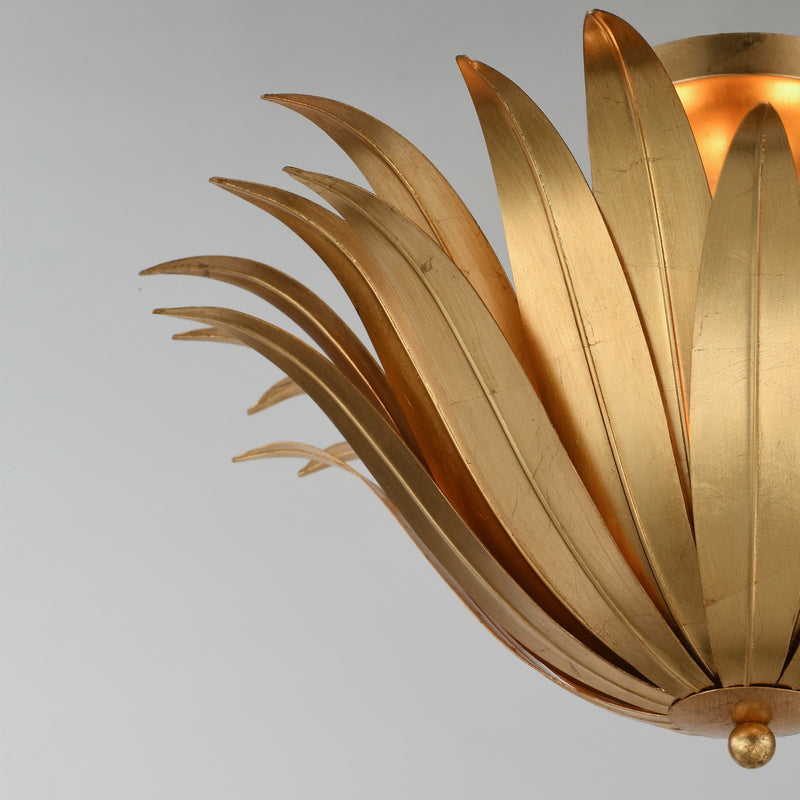 Maxim Lighting Firenze 3 Light 12.75" Semi-Flush Mount, Gold Leaf