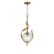 Maxim Lighting Firenze 1Lt 25" Single Pendant, Gold/Clear Ribbed - 28712CRGL
