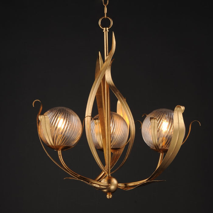 Maxim Lighting Firenze 3 Light 25.75" Chandelier, Gold Leaf