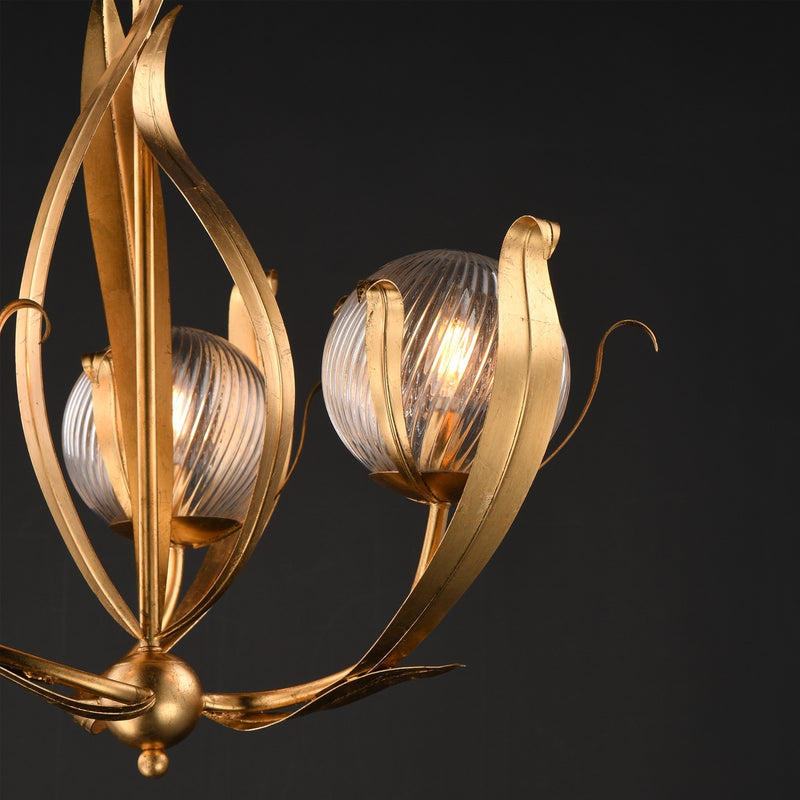 Maxim Lighting Firenze 3 Light 25.75" Chandelier, Gold Leaf
