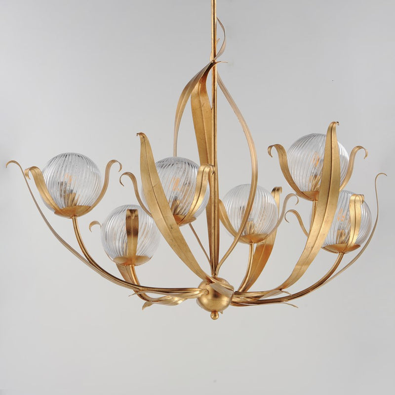 Maxim Lighting Firenze 6 Light 34.75" Chandelier, Gold Leaf