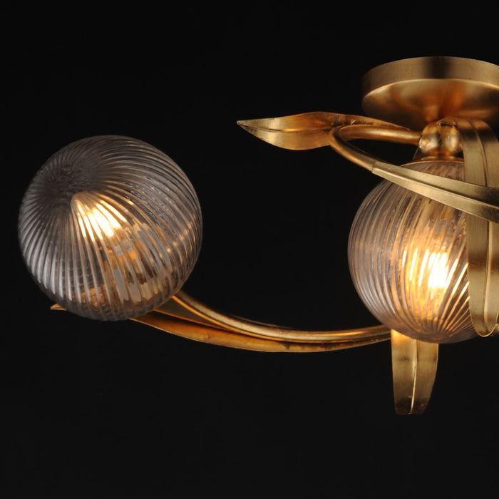 Maxim Lighting Firenze 3 Light 7.5" Flush Mount, Gold Leaf