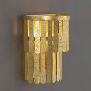 Maxim Lighting Regalia 11in 1-Light Wall Sconce | Glam Gold Leaf Steel | Bedroom & Hallway Accent Light | 10 x 11.25 in, Up Light | Model 28761GL