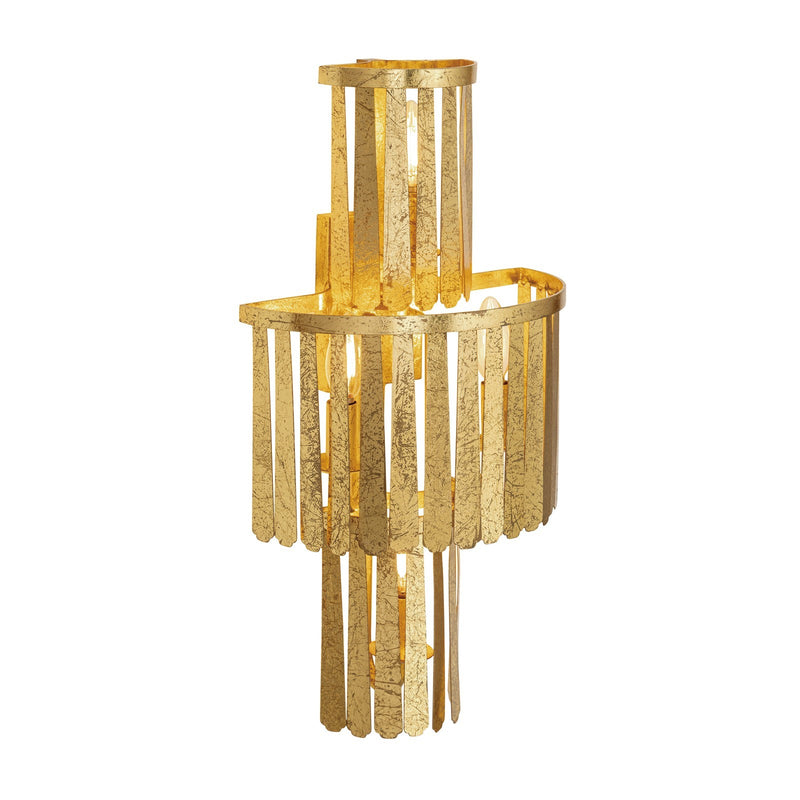 Maxim Lighting Regalia 12in 4-Light Wall Sconce | Gold Leaf Mild Steel | Bedroom & Hallway Accent Light | 12 x 21.5 x 7 in | Model 28763GL