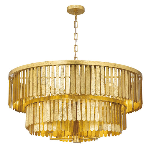 Maxim Lighting Regalia 36in 7-Light Chandelier | Gold Leaf Mild Steel | Dining Room & Foyer | 36 x 36 x 18 in | Model 28766GL