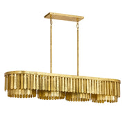 Maxim Lighting Regalia 48in 4-Light Linear Pendant | Gold Leaf Mild Steel | Kitchen Island & Dining Room | 48.5 x 13 x 8.5 in | Model 28768GL