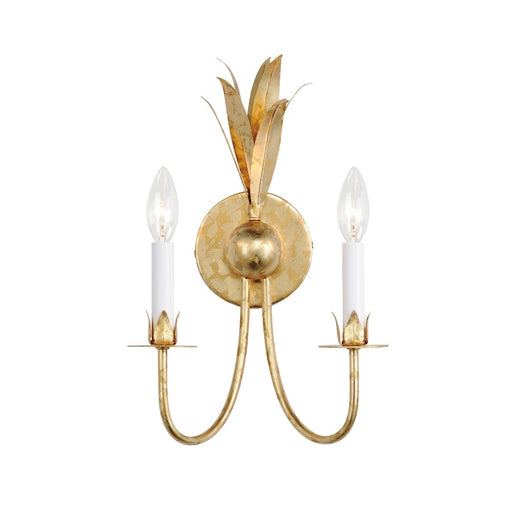 Maxim Lighting Paloma 2 Light Wall Sconce, Gold Leaf