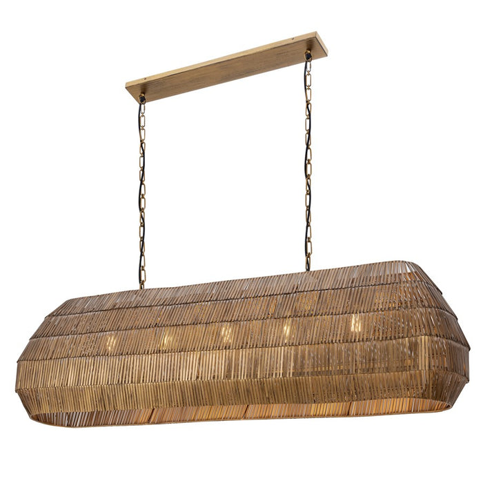 Maxim Lighting Gilda 5 Light 16.5" Linear Pendant, Antique Brass - 29185AB