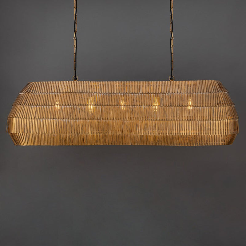 Maxim Lighting Gilda 5 Light 16.5" Linear Pendant, Antique Brass