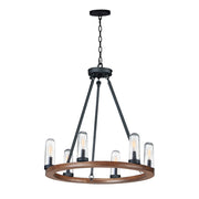 Maxim Lighting Lido 6-Light Outdoor Chandelier, Pecan/Black