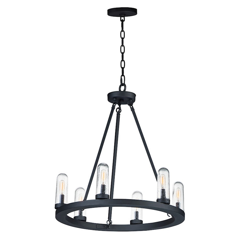 Maxim Lighting Lido 6-Light Outdoor Chandelier, Black