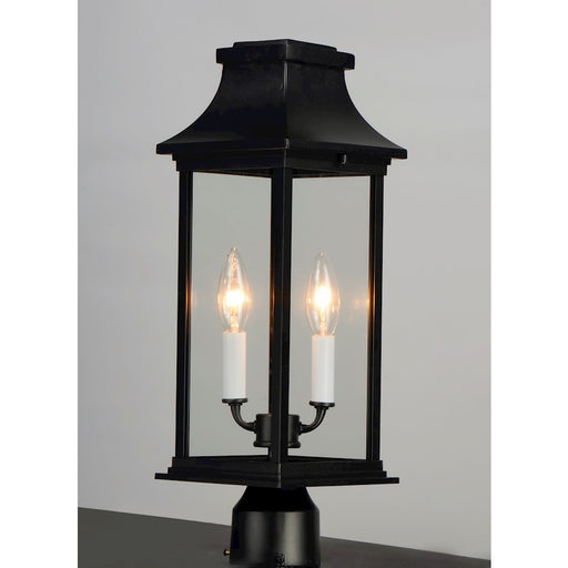 Maxim Lighting Vicksburg 2-Light Outdoor Post Mount, Black