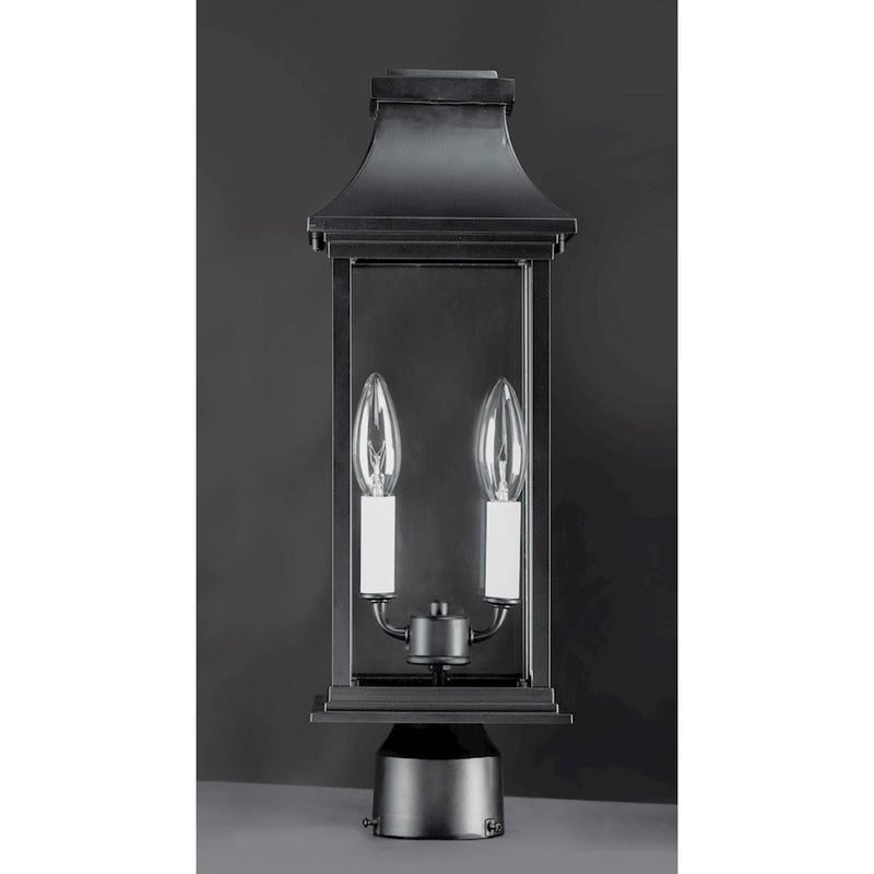 Maxim Lighting Vicksburg 2-Light Outdoor Post Mount, Black