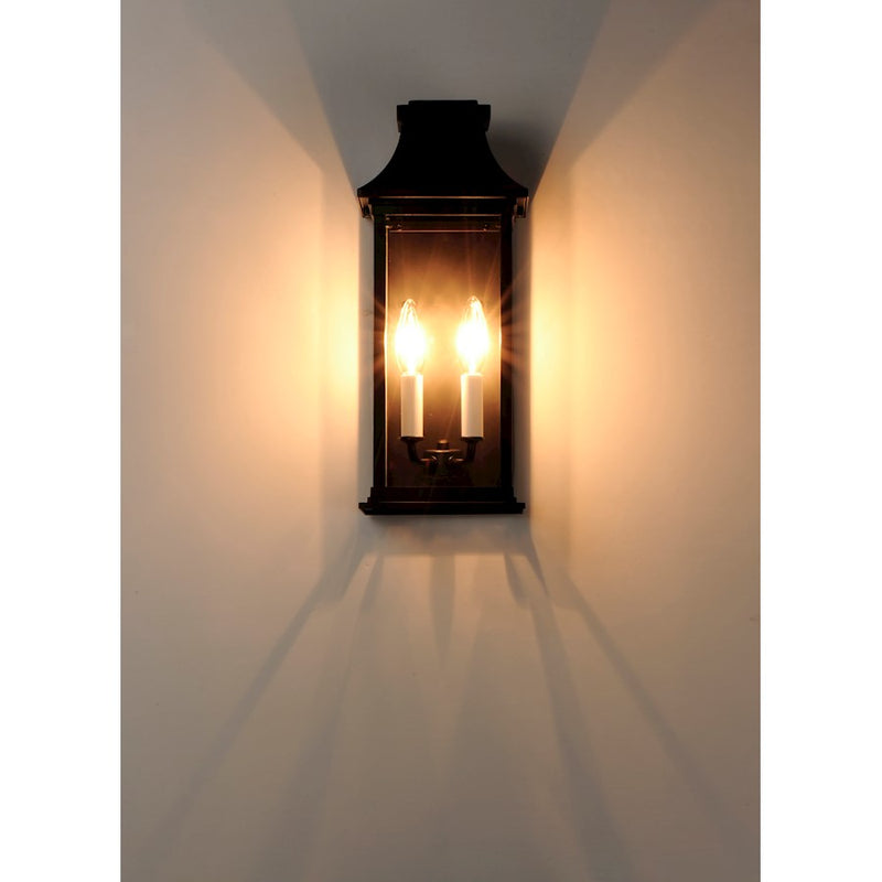 Maxim Lighting Vicksburg 2-Light Outdoor Pocket Wall Sconce, Black