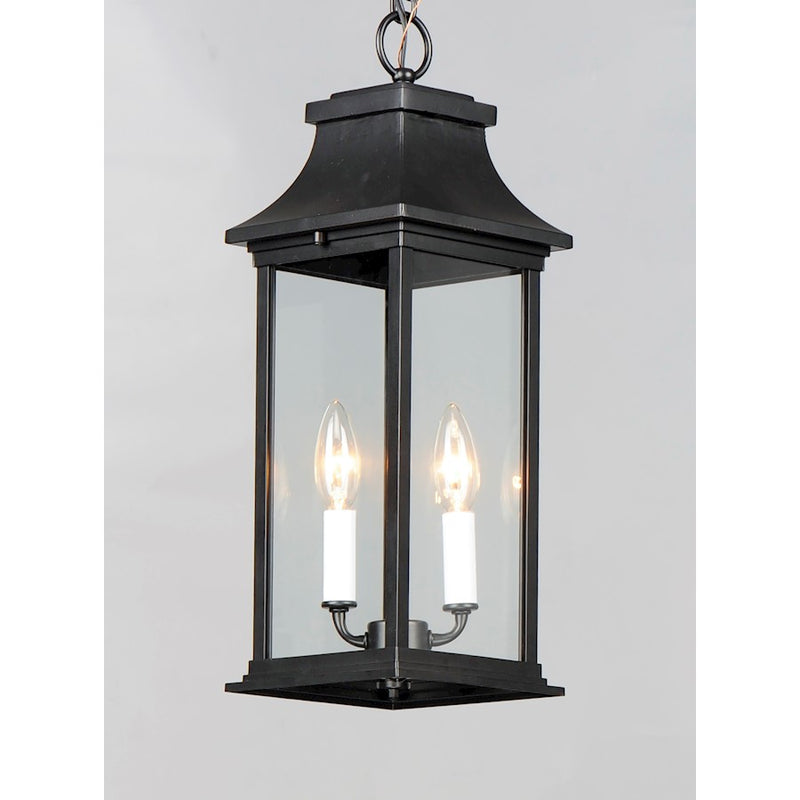 Maxim Lighting Vicksburg 2-Light Outdoor Hanging Lantern, Black