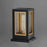 Maxim Neoclass 1Lt 11.5" Outdoor Deck Lantern, Blk/Gld/Clr