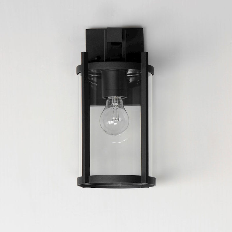 Maxim Lighting Belfry Outdoor Wall Mount, Black/Clear