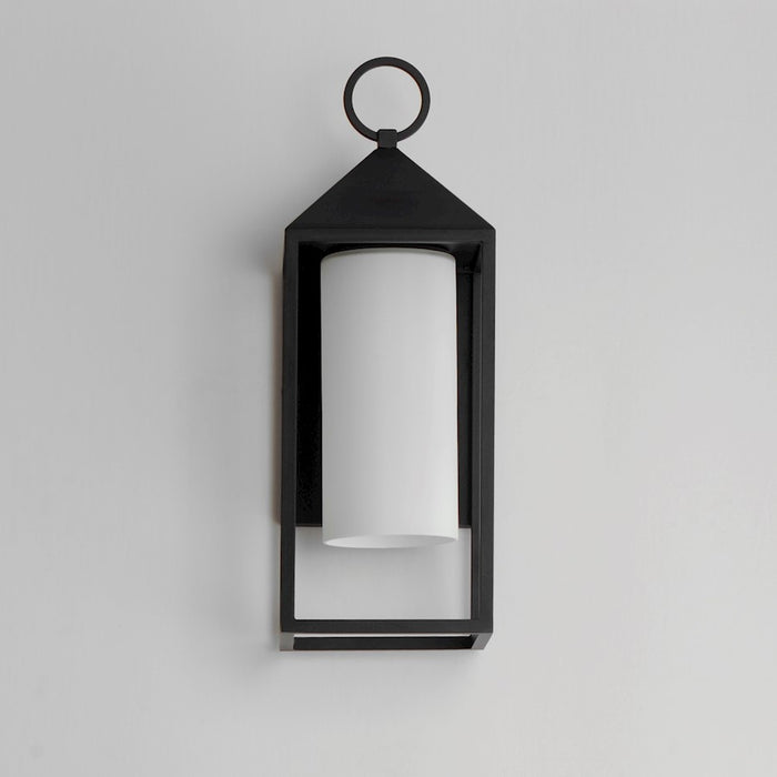 Maxim Lighting Aldous 1 Light Outdoor Wall Sconce, Black/Satin White