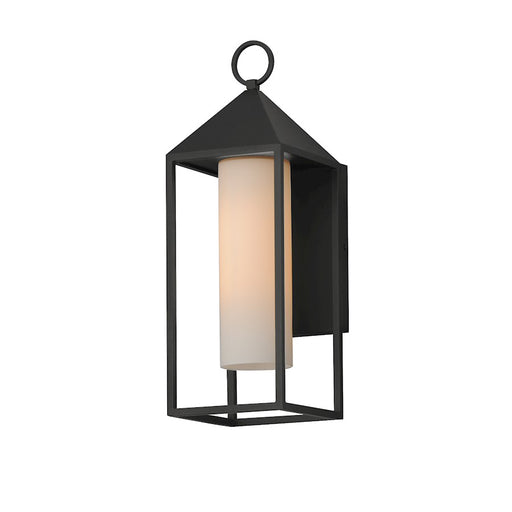 Maxim Lighting Aldous 1 Light Large Outdoor Wall Sconce, Black/White - 30073SWBK