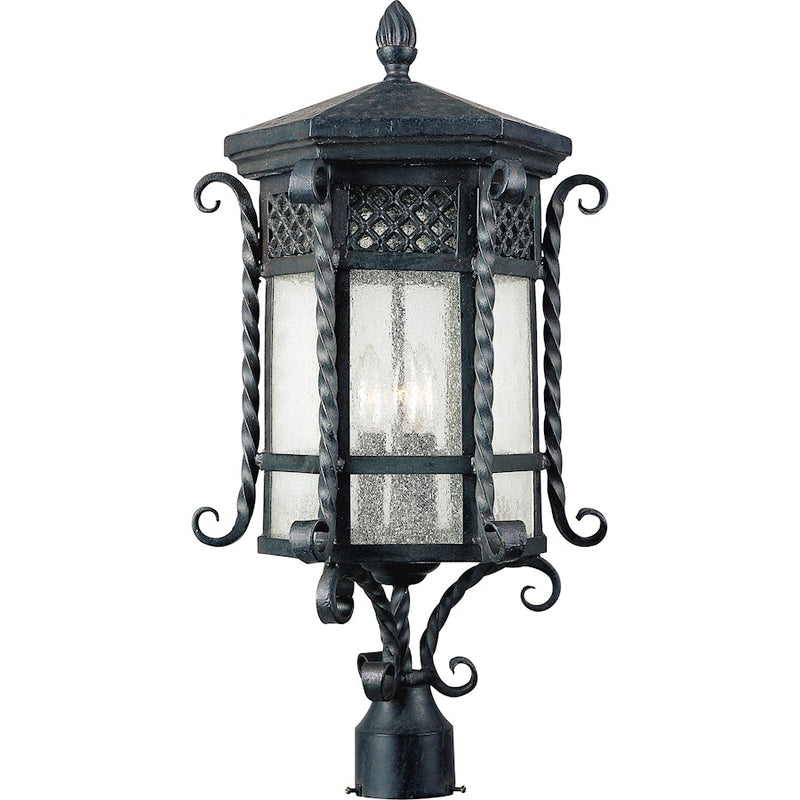 Maxim Scottsdale 3-Light Outdoor Post Lantern Country Forge -30121CDCF