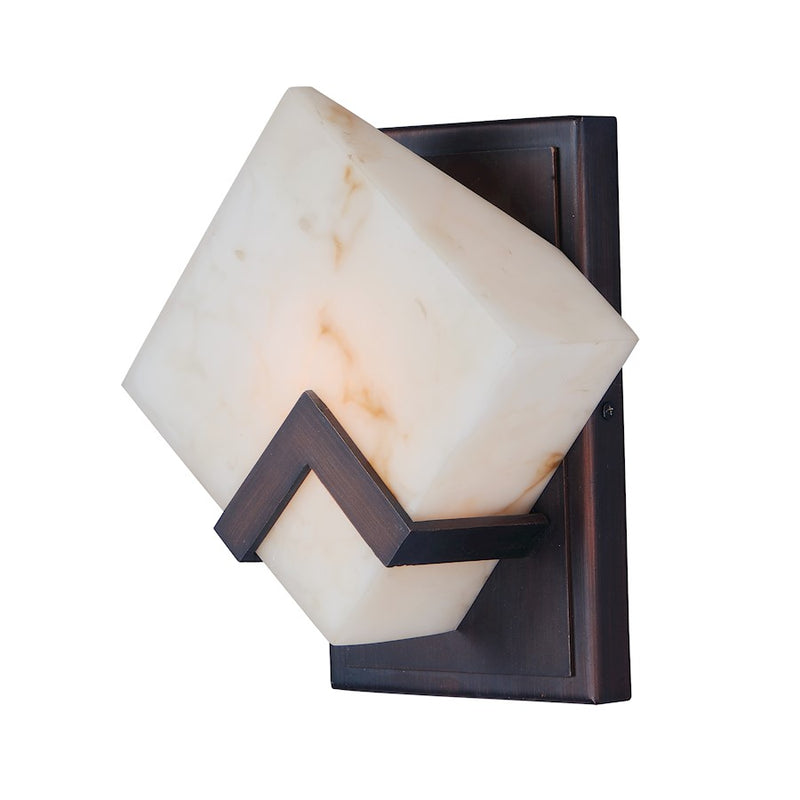 Maxim Boulder LED 1-Light Wall Sconce in Bronze Guilt and Gold