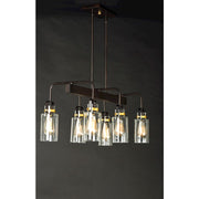 Maxim Lighting Magnolia 6 Light Linear Pendant, Bronze/Gold