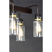 Maxim Lighting Magnolia 6 Light Linear Pendant, Bronze/Gold