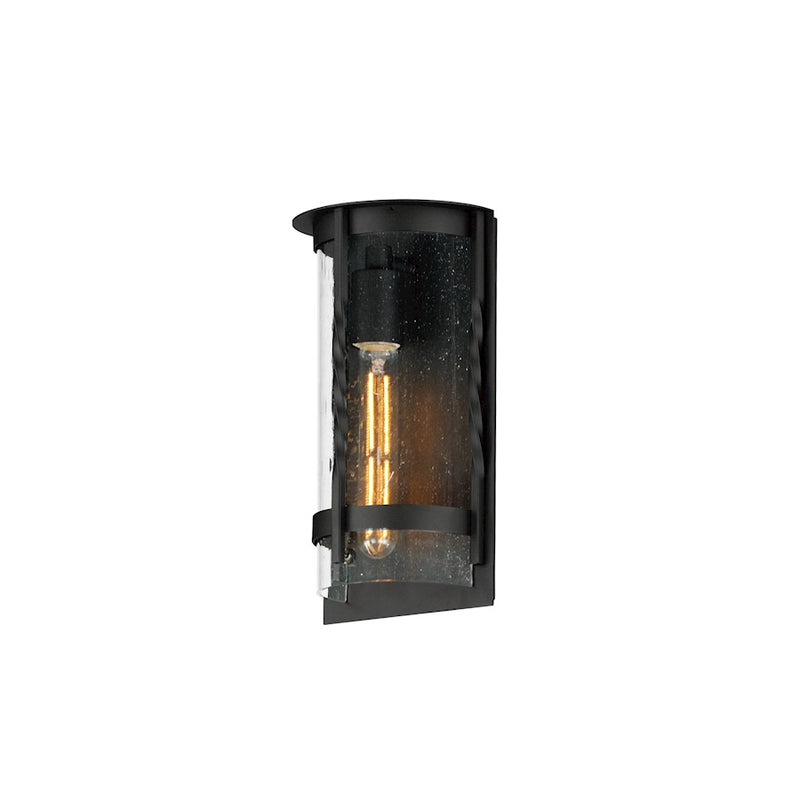 Maxim Lighting Foundry 1 Light 12" Outdoor Wall Sconce, Black/Seedy