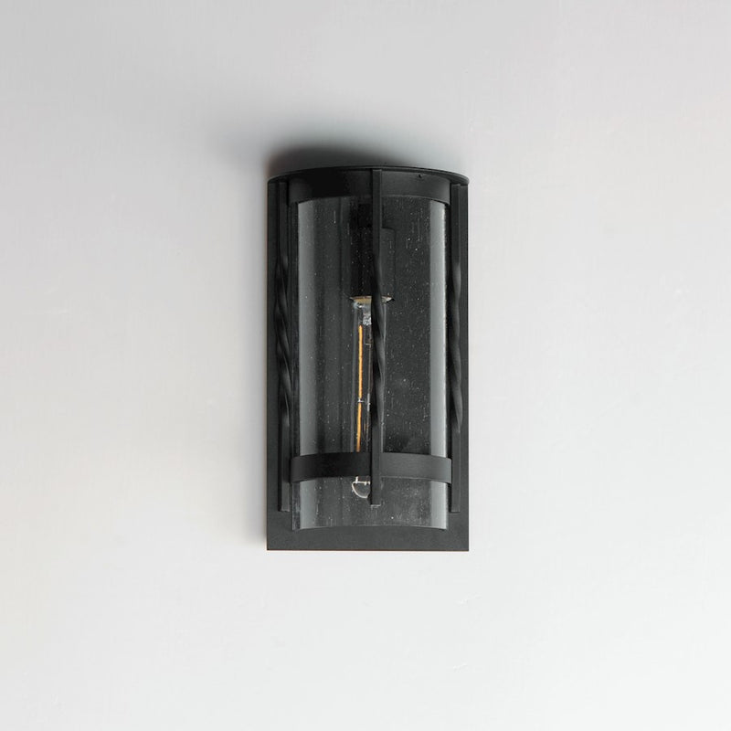 Maxim Lighting Foundry 1 Light 12" Outdoor Wall Sconce, Black/Seedy