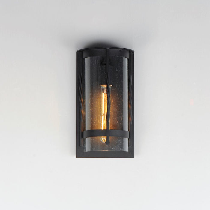 Maxim Lighting Foundry 1 Light 12" Outdoor Wall Sconce, Black/Seedy