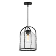 Maxim Lighting Foundry 1 Light Pendant, Black/Seedy - 30194CDBK