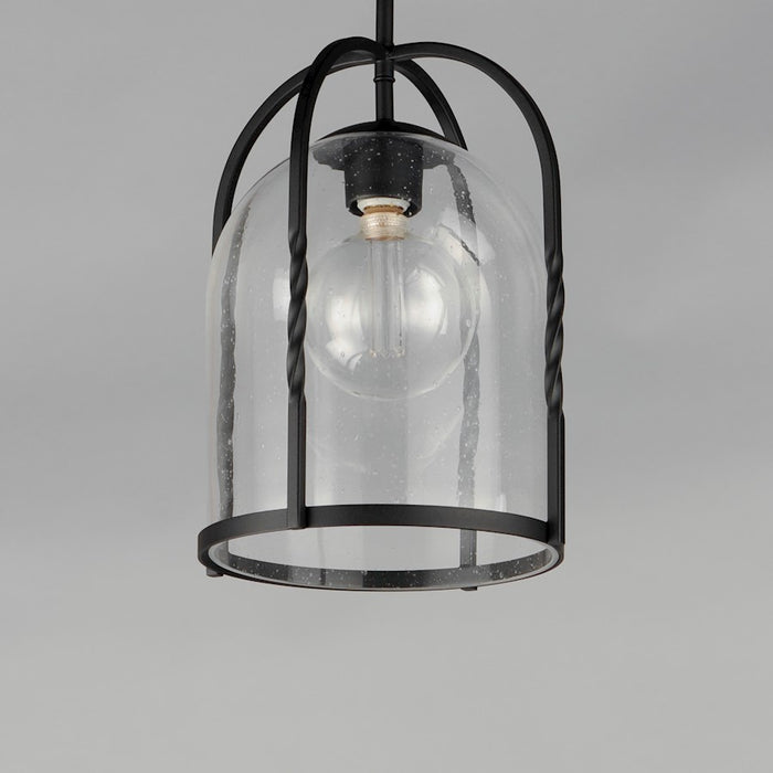 Maxim Lighting Foundry 1 Light Pendant, Black/Seedy