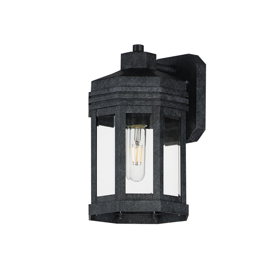 Maxim Lighting Wright 1Lt 12" Outdoor Wall, Black Patina/Clear - 30221CLBKP