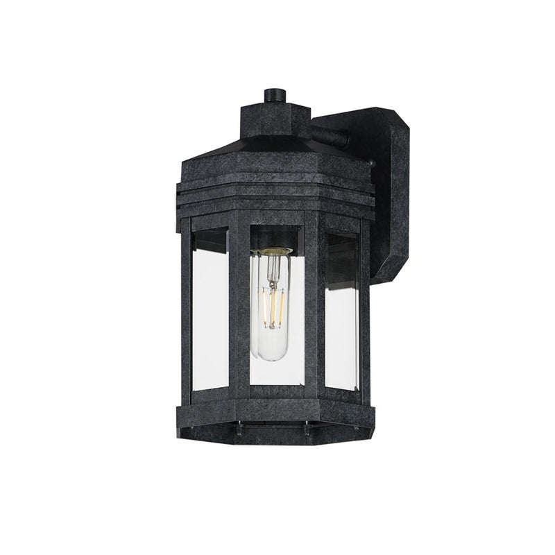Maxim Lighting Wright 1Lt 12" Outdoor Wall, Black Patina/Clear