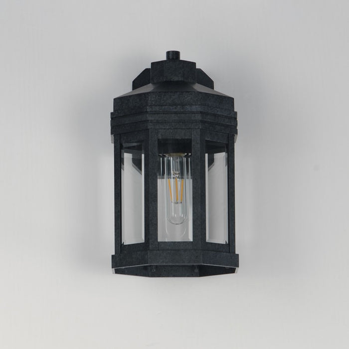 Maxim Lighting Wright 1Lt 12" Outdoor Wall, Black Patina/Clear