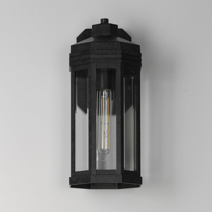 Maxim Lighting Wright 1Lt 16" Outdoor Wall, Black Patina/Clear