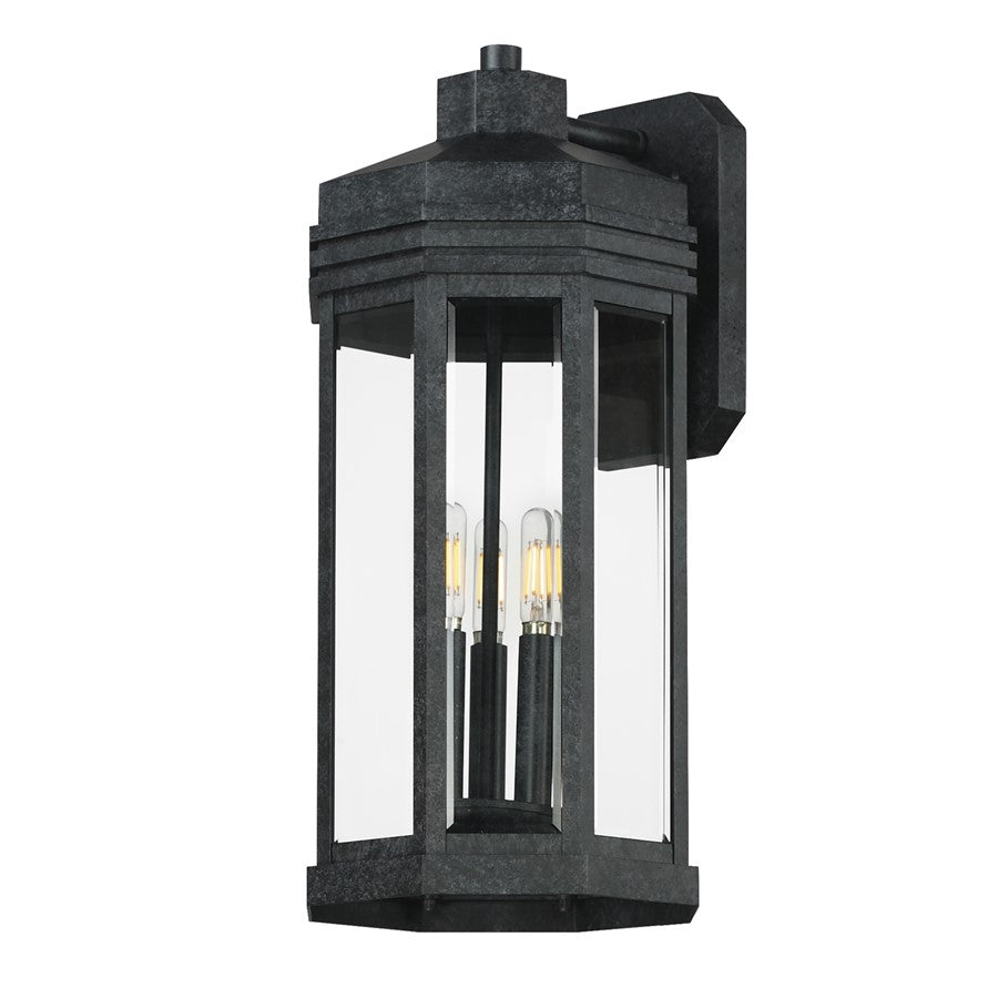 Maxim Lighting Wright 3 Light Outdoor Wall, Black Patina/Clear - 30224CLBKP