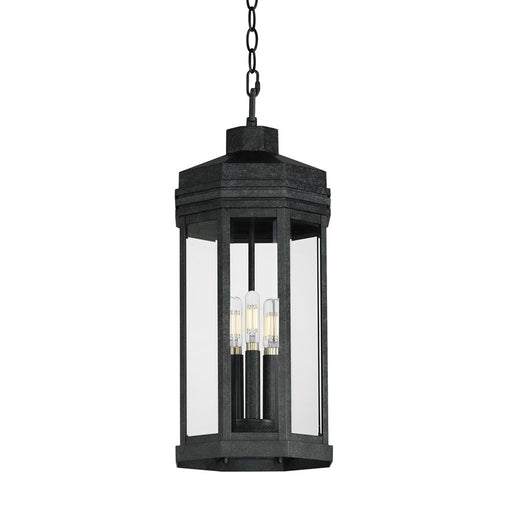Maxim Lighting Wright 3 Light Outdoor Pendant, Black Patina/Clear - 30229CLBKP