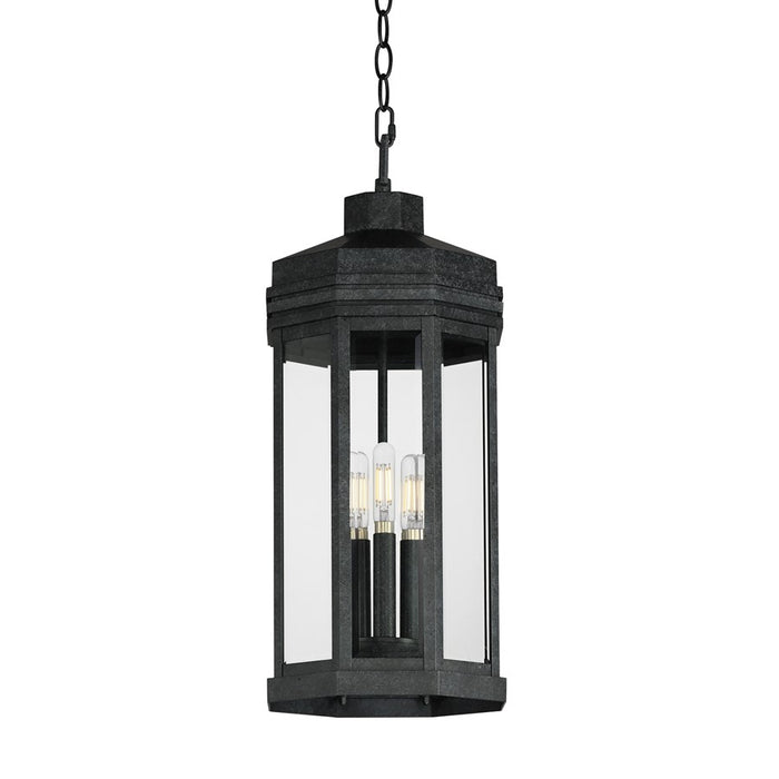 Maxim Lighting Wright 3 Light Outdoor Pendant, Black Patina/Clear - 30229CLBKP