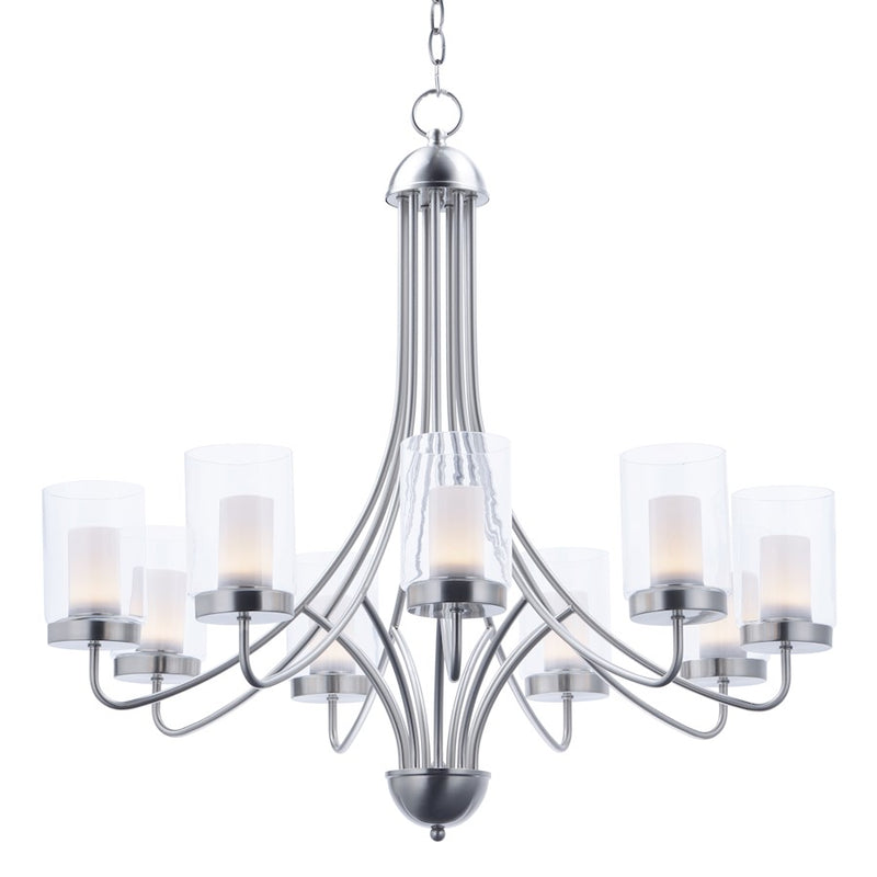 Maxim Lighting 30' x 31' Mod 9 Light Chandelier, Satin Nickel