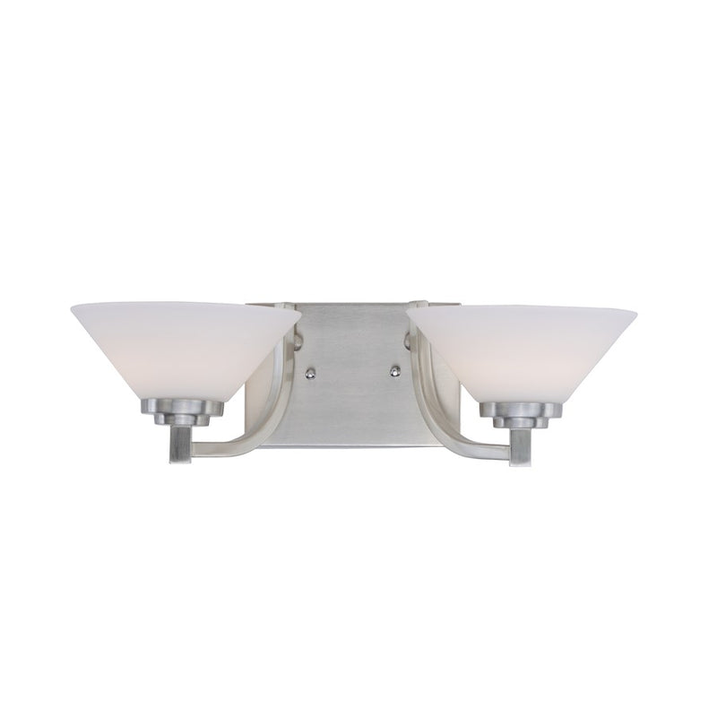 Maxim Lighting Funnel 2-Light Bath Vanity in Satin Nickel