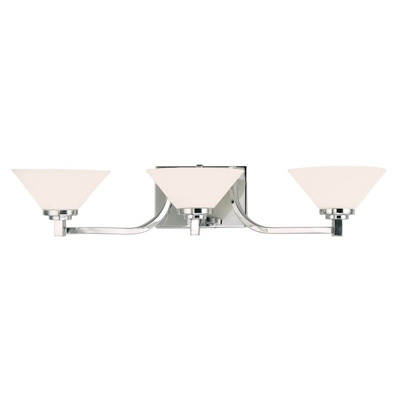 Maxim Lighting Funnel 3-Light Bath Vanity in Polished Chrome