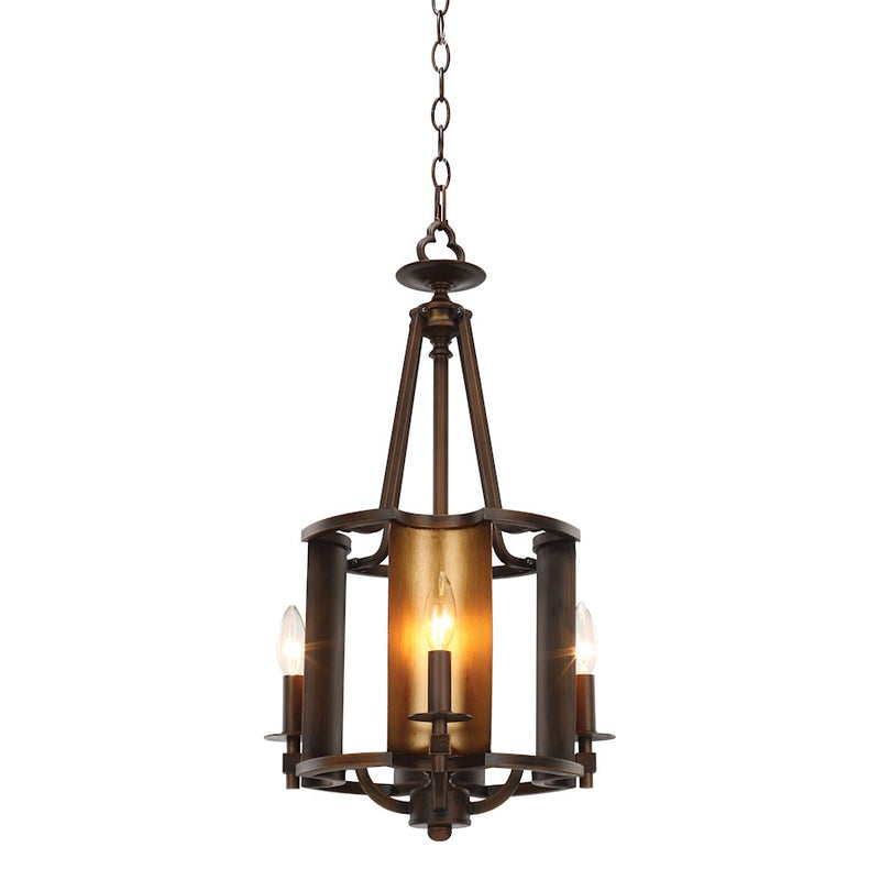 Maxim Lighting Candella 4-Light Chandelier, Chestnut Bronze/Gold