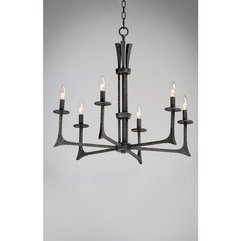 Maxim Lighting Anvil 6-Light Chandelier, Natural Iron